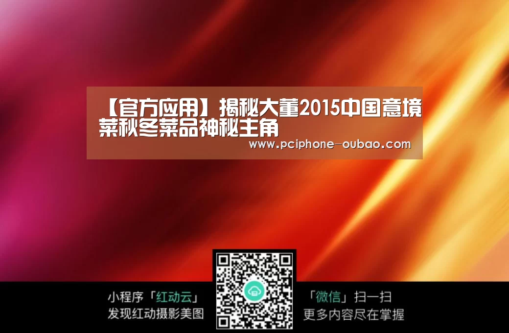 【官方应用】揭秘大董2015中国意境菜秋冬菜品神秘主角(图3) Android下载